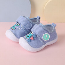 (Blue,16)Zapatos para caminar de lona para bebés pequeños con cierre de cinta mágica regalo moda