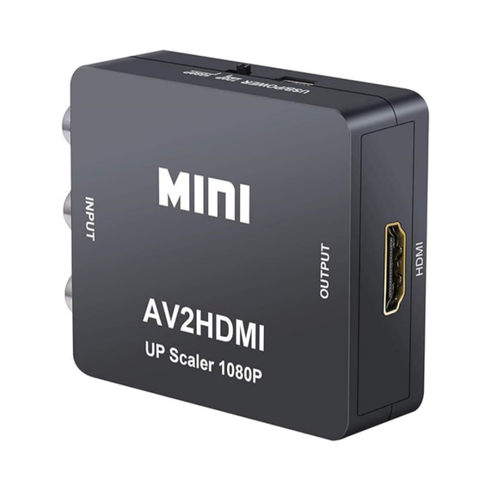 Mini Av Rca To Hdmi Converter Adapter Supports 720P And 1080P For Camera, Xbox 360, Ps1, Ps2, Wii, N64, Gamecube, Snes, 9148293726892