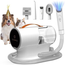 Tondeuse professionnelle pour toilettage des animaux avec aspiration, tondeuse pour poils de chien et chat, faible bruit