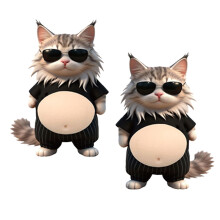 Pack of 2 Kitten Belly Sensory Squeeze Toy for Fidgeting-A
