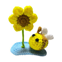 Unique 3D Hand Crochet Hair Accessory for Infant Girl Safe-bees