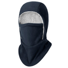 Unisex Windproof Balaclava Soft Fleece with Full Face-Navy Blue