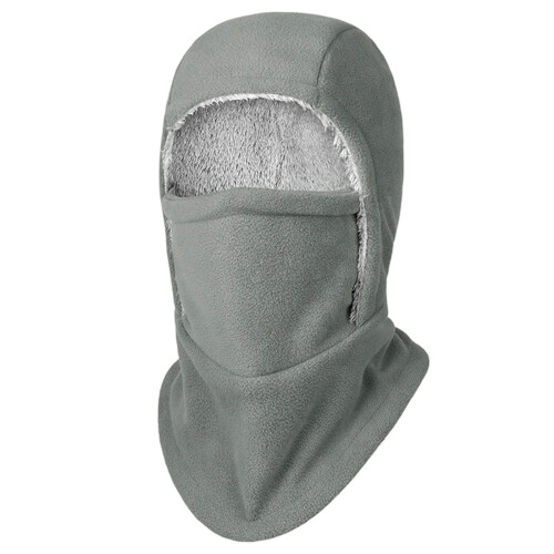 Cagoule thermique confortable pour l'hiver, adaptée-Gris clair