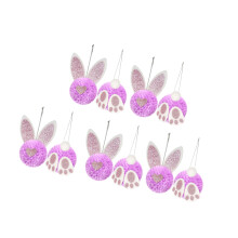 Uniek cadeau konijn achteroren ornament voor kinderen-Paars