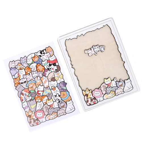 Creatief educatief speelgoed voor kinderen,-Kitten met basis