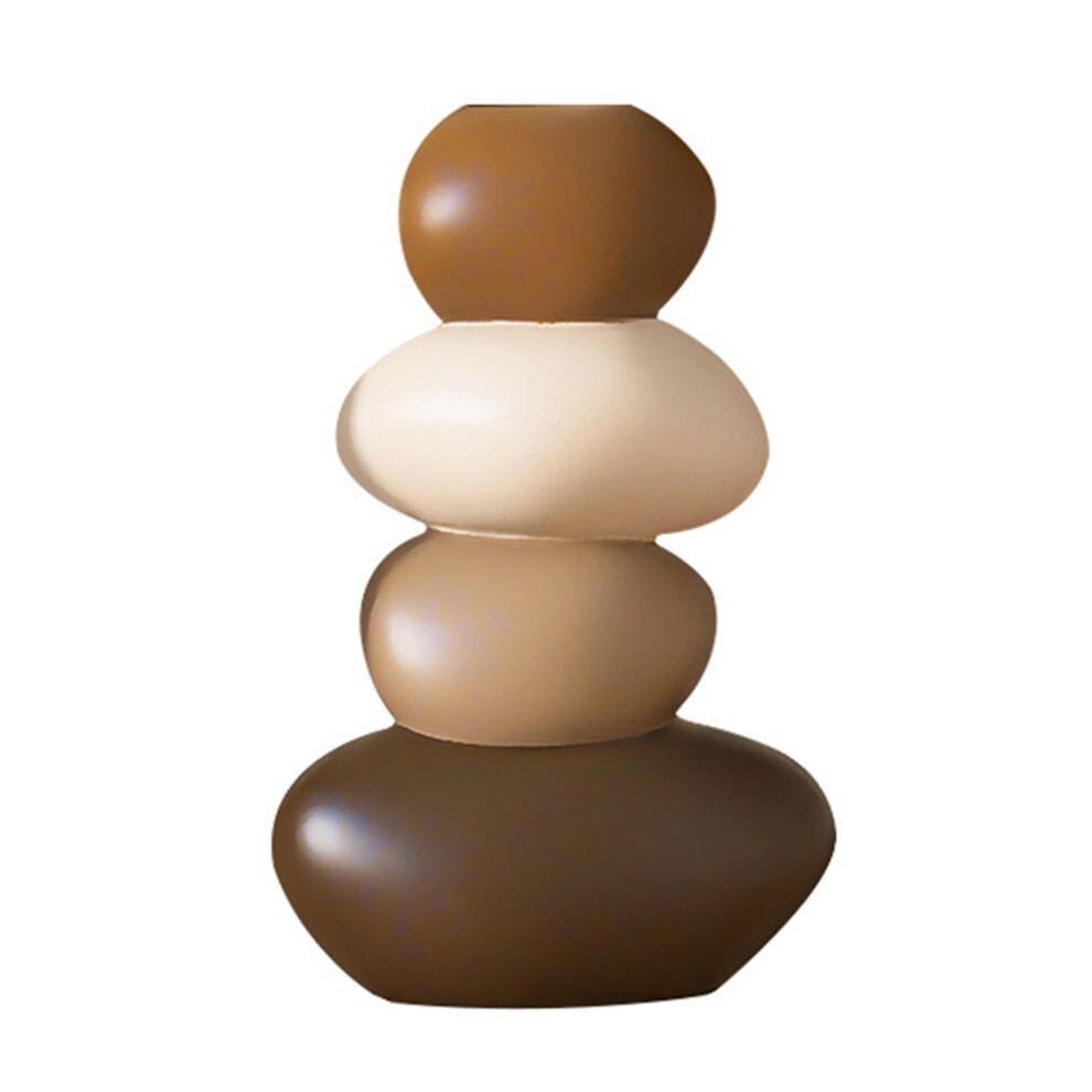 Resin Deer Figurines Stacked Stone Flower-Shilaiyunzhuan vase