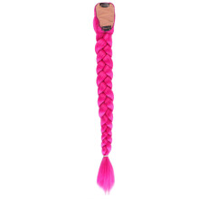 Synthetic Braided Wig 26cm Hair Extension Braid For-rose red