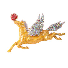 Stylish Zodiacs Animal Brooch Alloy Ornament With Secure-yellow