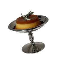 Gobelet portatif de tasse de dessert de pied élevé d'acier-1