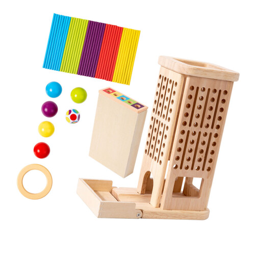 Interactive Wooden Pulling Sticks Board Game Combining Balance