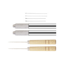 Doll Hair Rooting Device Hair Rooted Needle-0.6 0.8 each 2pcs