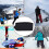 Attaches de sangles de Ski d'hiver, 2 pièces, bande de-Noir 4