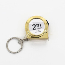 Mini draagbare rolmaat van 2 m, intrekbaar stalen sleutelhanger meetgereedschap voor huishouden en buitengebruik