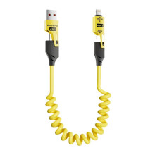 4-in-1 Oplaadkabel, 65 W USB-C en 27 W Lightning Snel Opladen, Extra Lang 1,5 m, Compatibel met iPhone 16, 15, 14, iPad,