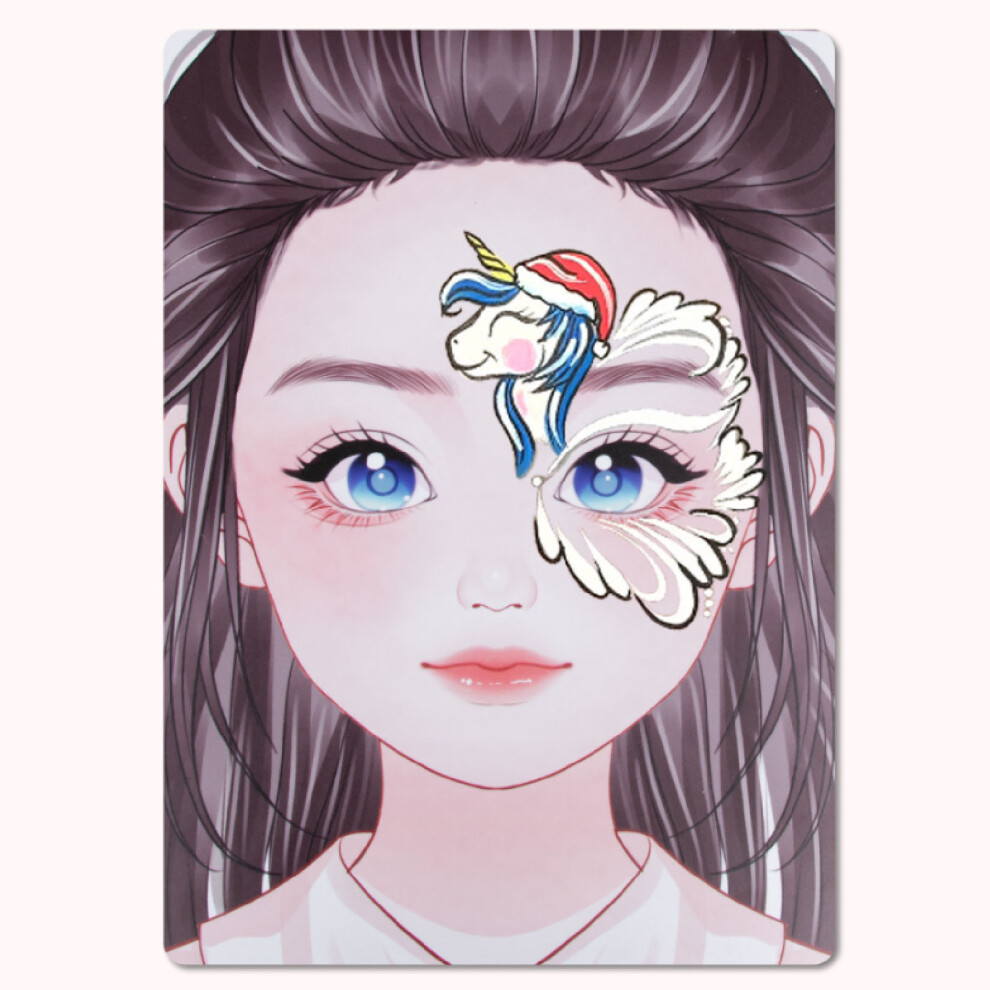 Beginner Face Painting Practice Boards A4 3pcs