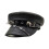 Elegant PU Leather Beret Hat with Flat Top Rivet Studded-3 1