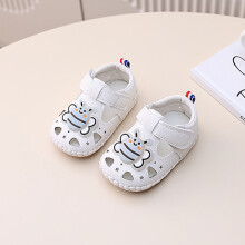 (White,14)Scarpe da passeggio bambino per bambini con suola antiscivolo e nastro magico per uso estivo