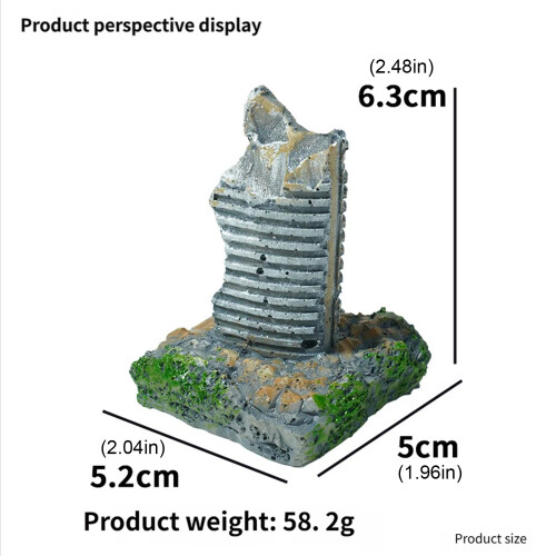 Simulation Ruins Building Model Figure FishTanks Ornament 2