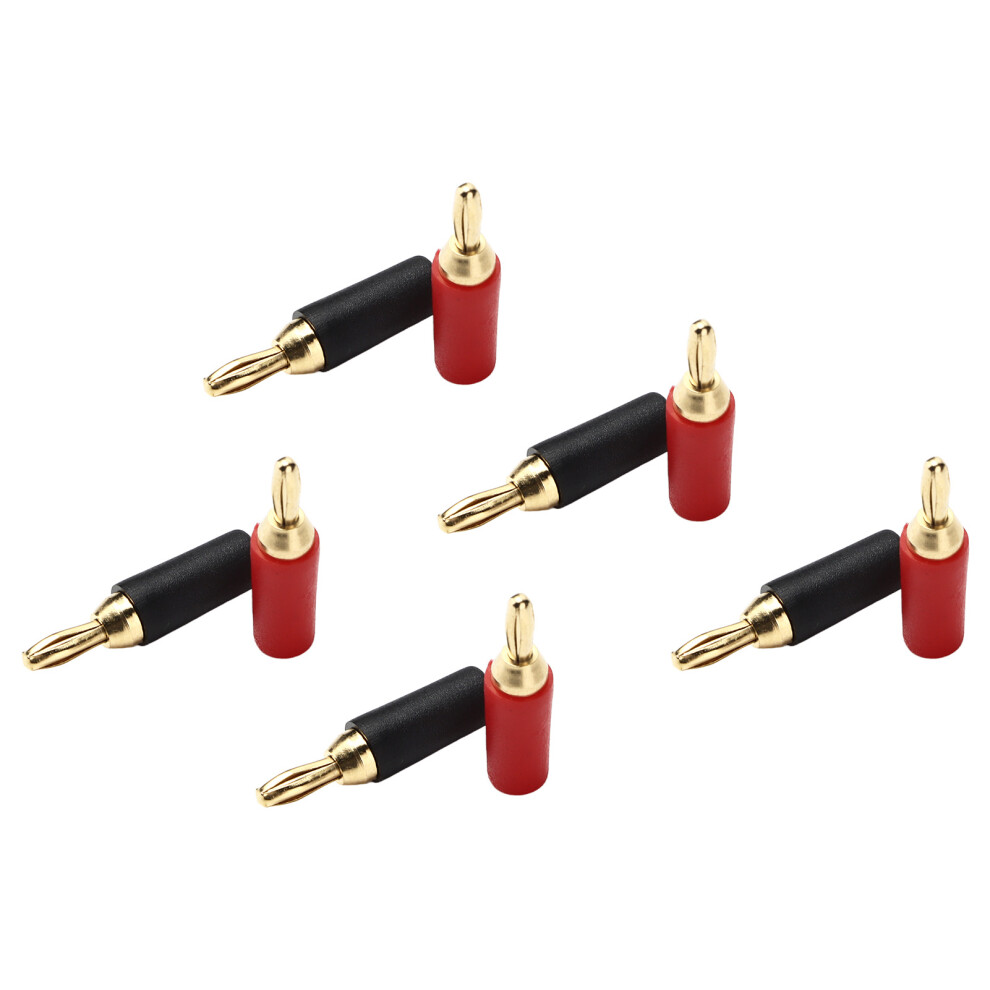 5 Sets 2.5mm Banana Plug Brass Gold
