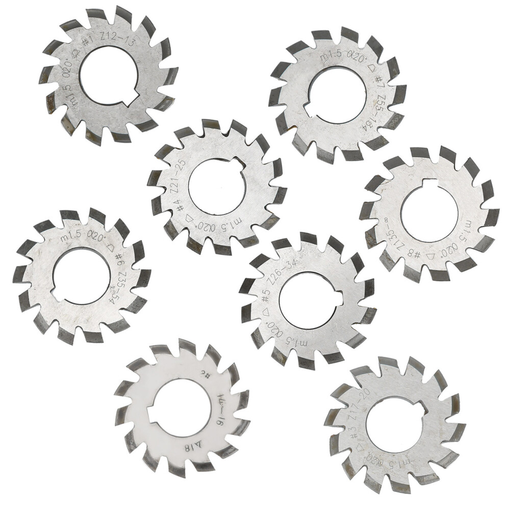 M1.5 Gear Cutter Set 8Pcs HSS