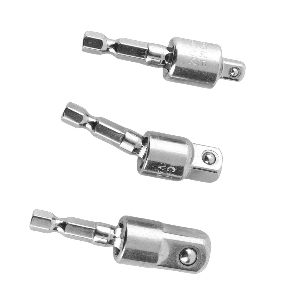 3pc Hex to Square Drill Adaptor Set