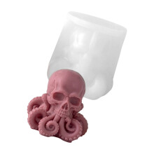 Halloween Themed Skull Octopuses Silicone Mould For-5664