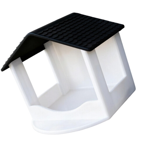 Multiuse Bird Feeder Safe Plastic Feeding Station-white black