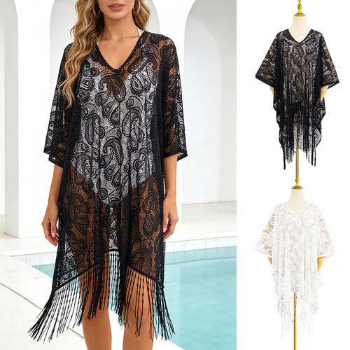 Delicate Hollowed Pattern Shawl Breathable And Soft Scarf-Black 2
