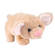 Geanimeerd varken knuffel met loopactie Geweldig cadeau-Khaki