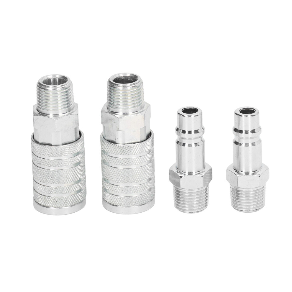 4 Pk 1/2in NPT Pneumatic Quick Disconnect Fittings