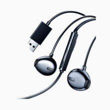 Johdolliset kuulokkeet mikrofonilla, kaksi yhdessä USB-liitäntä, ääniyhteyksiin, korkealaatuinen sisäkorvamalli, 7.1-kan