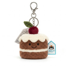 Portachiavi decorativo per borsa a forma di torta, ideale per borse e zaini, con sacchetto antipolvere