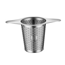Filtro per tè in acciaio inox 316 con coperchio e doppie maniglie, perfetto per teiere, tazze e mug, ideale per infusi d
