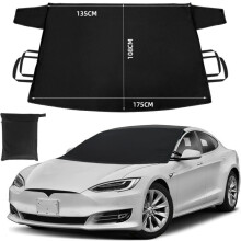 Copertura neve per auto in Oxford 600D, impermeabile e antivento, compatibile con Tesla Model, protezione parabrezza con
