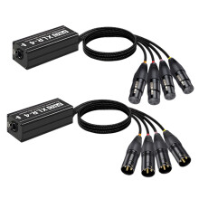Professional 4 Way XLR Networking Cable Extender for Music and