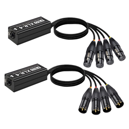Professional 4 Way XLR Networking Cable Extender for Music and