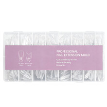 240Pcs Sandwich Nails Double Forms Long Nail Molds with-Oval