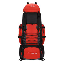 (Red)Pack Trekking Imperméable Nylon avec Support Dos Confortable pour Camping et Aventures en Plein Air