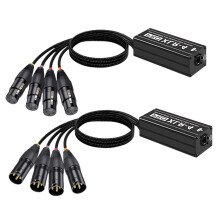 Professionele 4-weg XLR-netwerkkabelverlenger voor DMX512 XLR