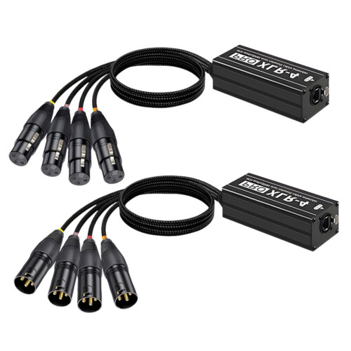 4 Way 3Pin XLR Extender MultiNetwork Receiver for Live Sound
