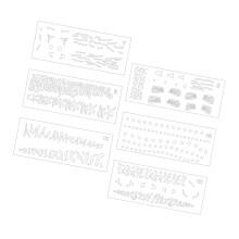 6Pcs Fishing Lure Stencils PVC Drawing Templates For Painting