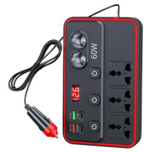Bil lader 12V til 220V omformer for bil og lastebil, universell flerfunksjonell hurtiglading via sigarettenneruttak