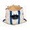 Hand Painted Puppy Design Ceramic Mugs Ideal For-Striped Blue 1