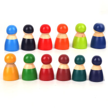 12Pc Wooden Toy Role Play Figures
