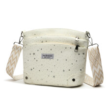 Fashion Crossbody Bag Lightweight Star Print Shoulder Bag-Beige