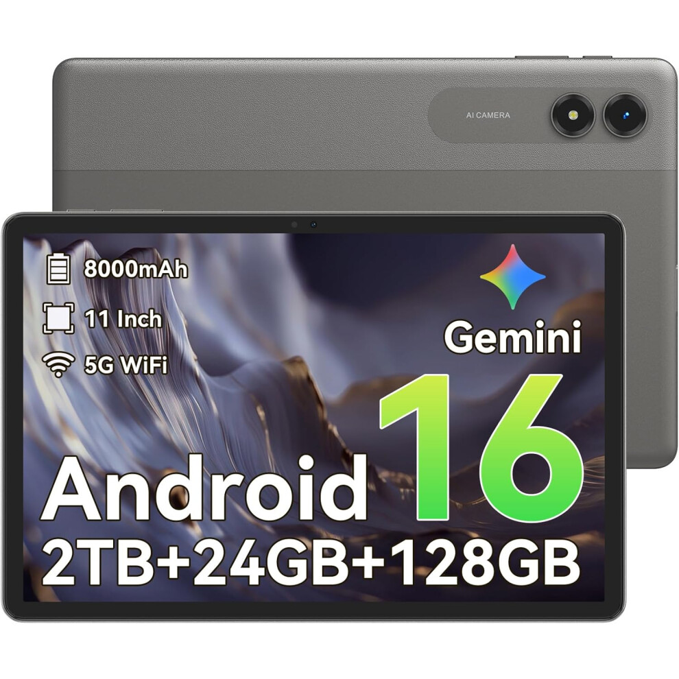 Android 16 Tablet,11 Inch Tablet With 24Gb Ram 128Gb Rom,Octa-Core T7250 Processor,90Hz Display,8000Mah Battery With Fast Charging 693722413342