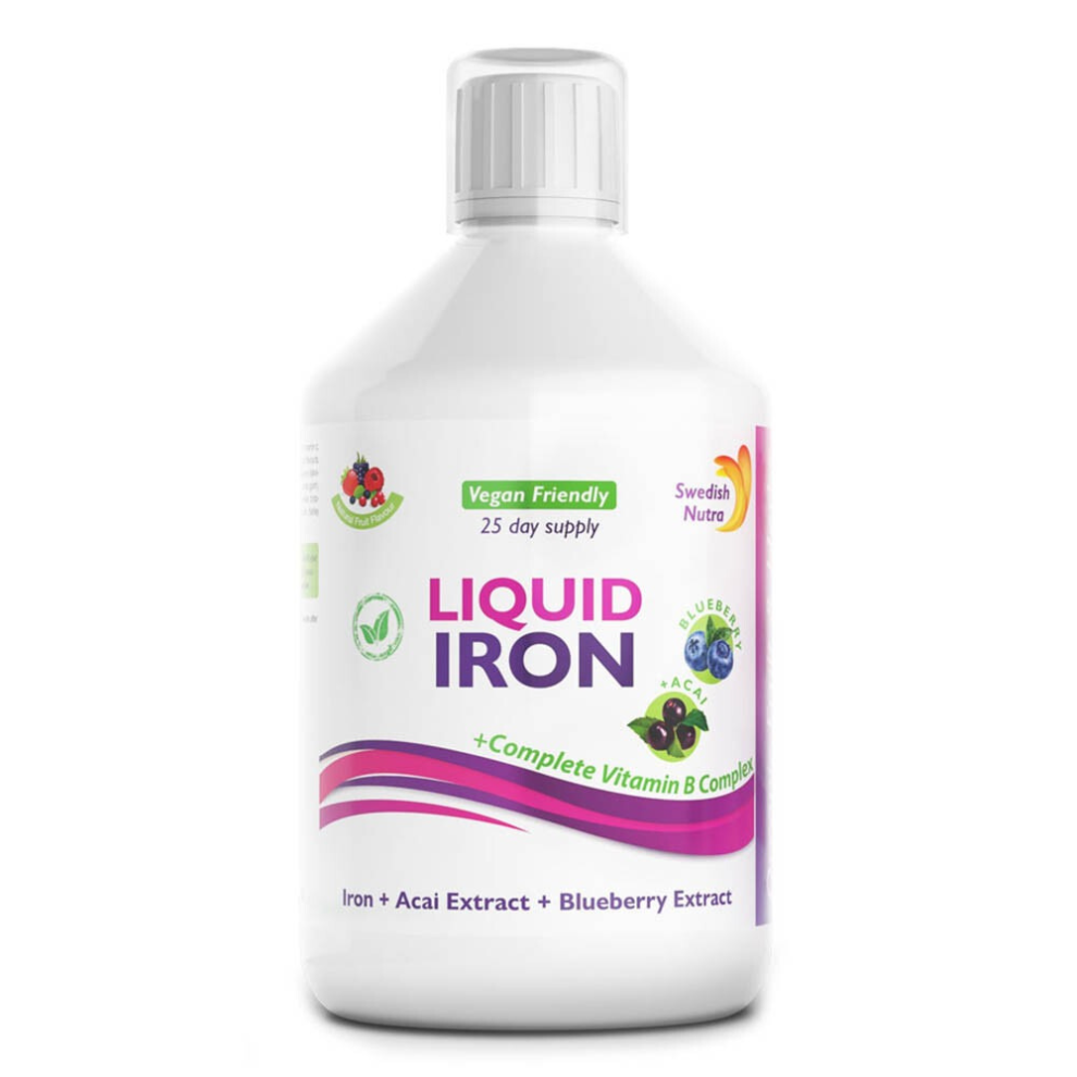 Swedish Nutra Liquid Iron With Vitamins Berry 500Ml