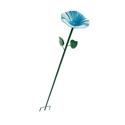 Long Lastingly Iron Flower Garden Decoration-light blue