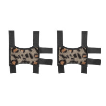 Coussins de bras en peluche en PVC, 2-Imprimé léopard avec f