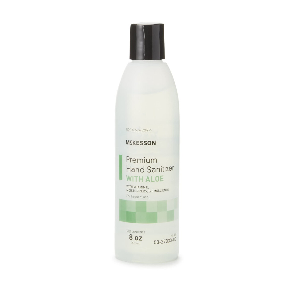 Mckesson Hand Sanitizer With Aloe, 8 Oz [Pack Of 1] 70% Ethyl Alcohol, Spring Water Scent